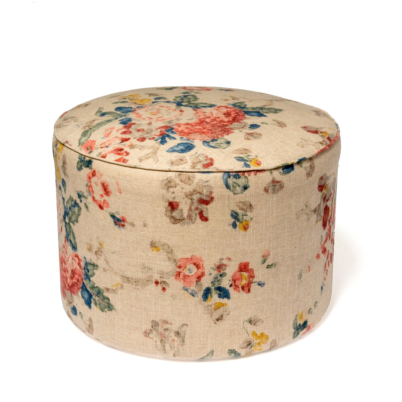Poeira Beige Round Pouf