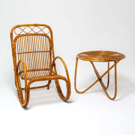 Poeira Cadeira de Bamboo Vintage