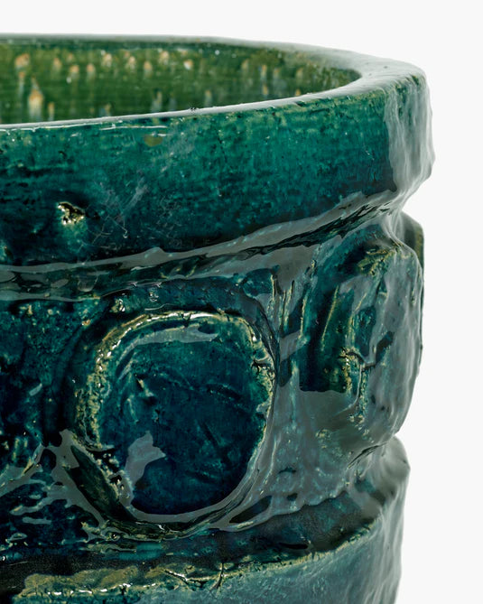 Bela Silva Vaso de flores L azul verde - Olha para mim