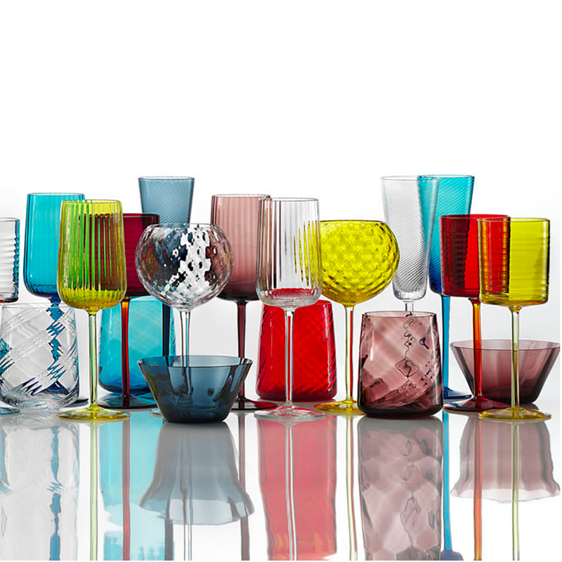 Nason Moretti Gigolo Striped Water Glass
