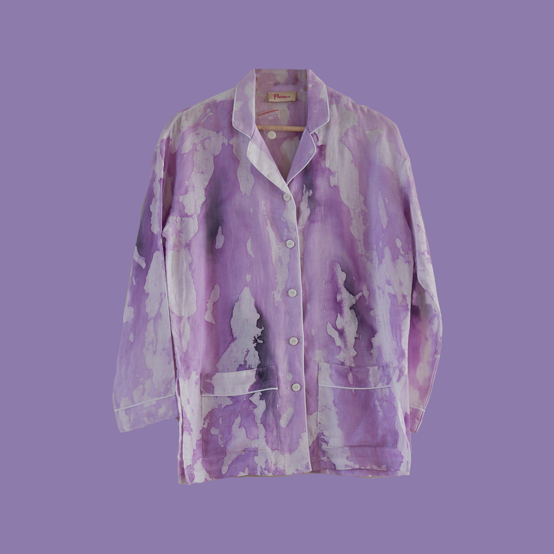 Tie Dye Dust Pajamas Button Shirt