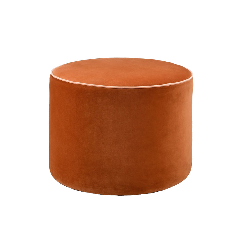 Poeira Round Velvet Pouf