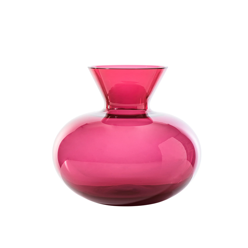Venini Magenta Murano Glass Idria Vase