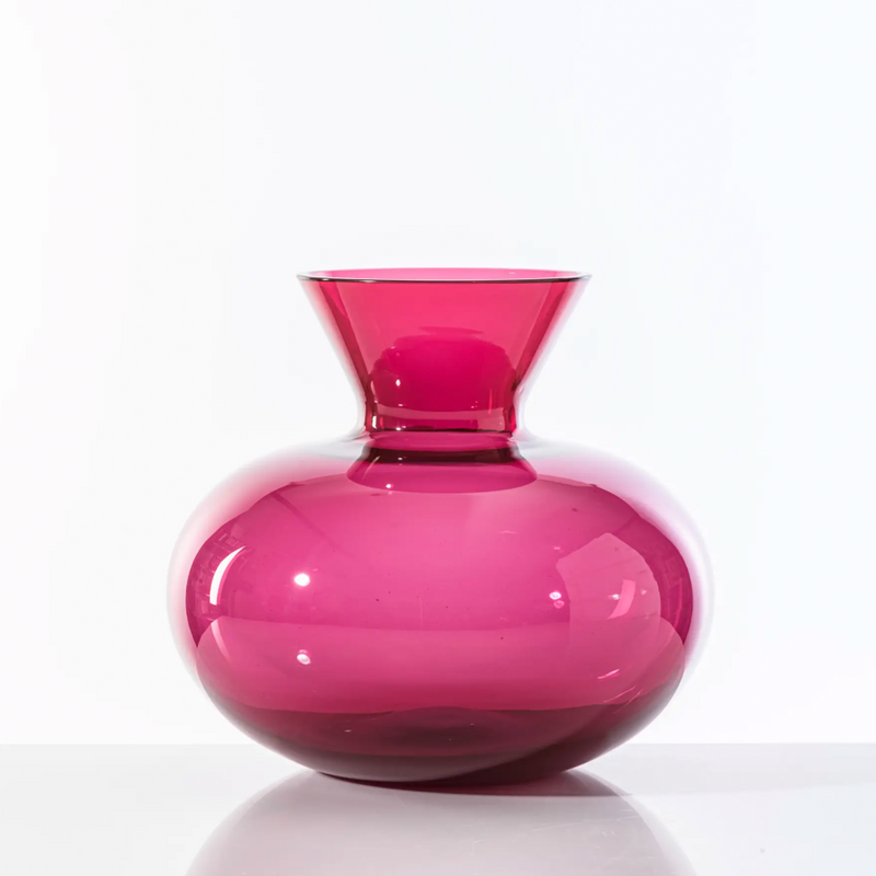 Venini Jarra Idria de Vidro Murano Magenta