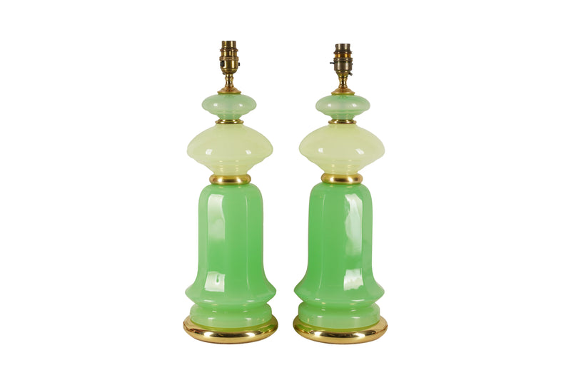 Candeeiros de Mesa Vintage de Murano e Latão