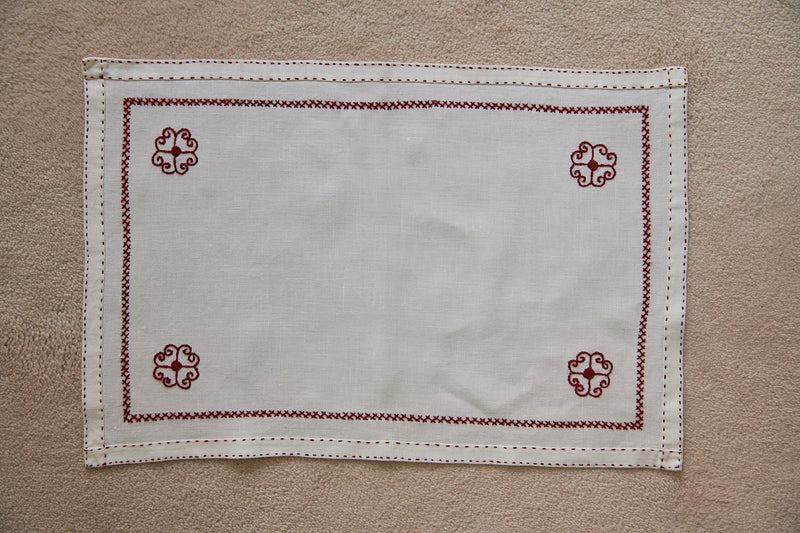 Placemat and Embroidered Napkin