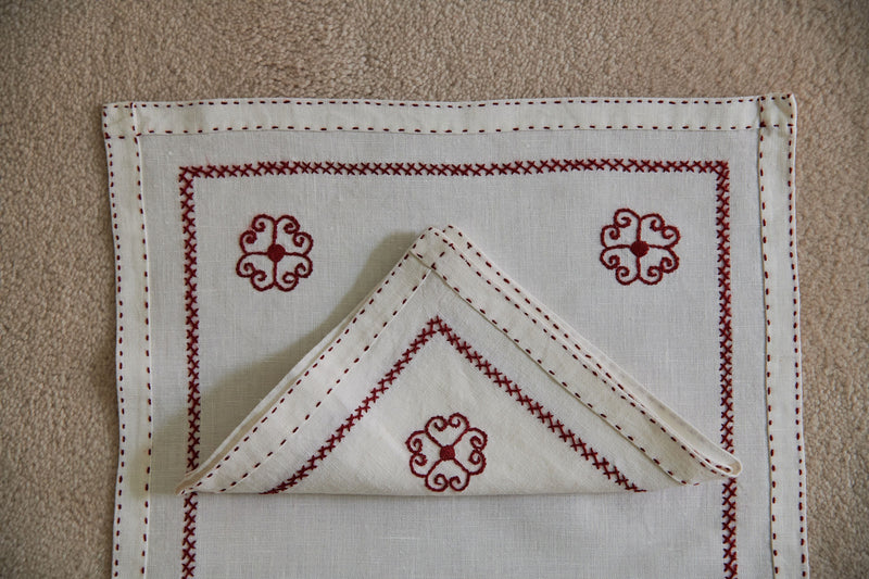 Placemat and Embroidered Napkin