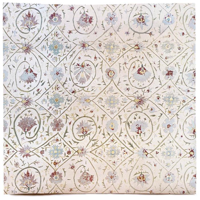 Wallpaper Arjumand Tree of Life Pale Blue & White