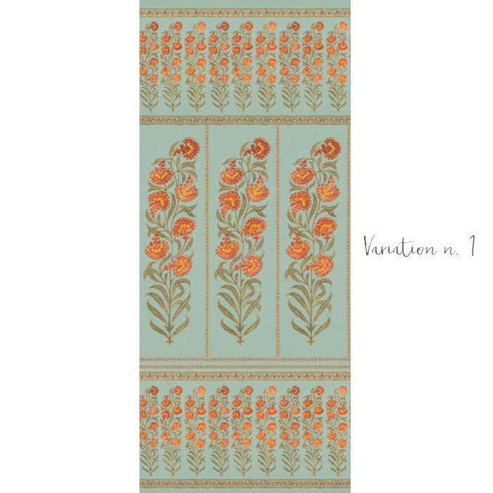 Wallpaper Arjumand Raj Flower Turquiose