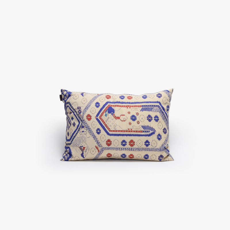 Miao Beauty Blue & Red Cushion