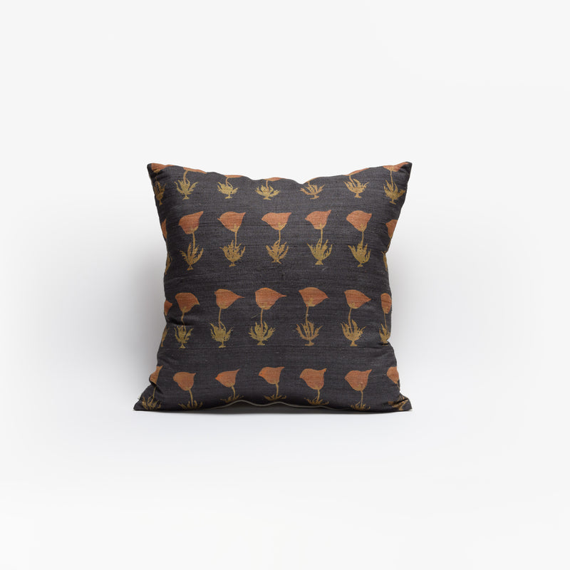 Poppy Dance Silk Cushion