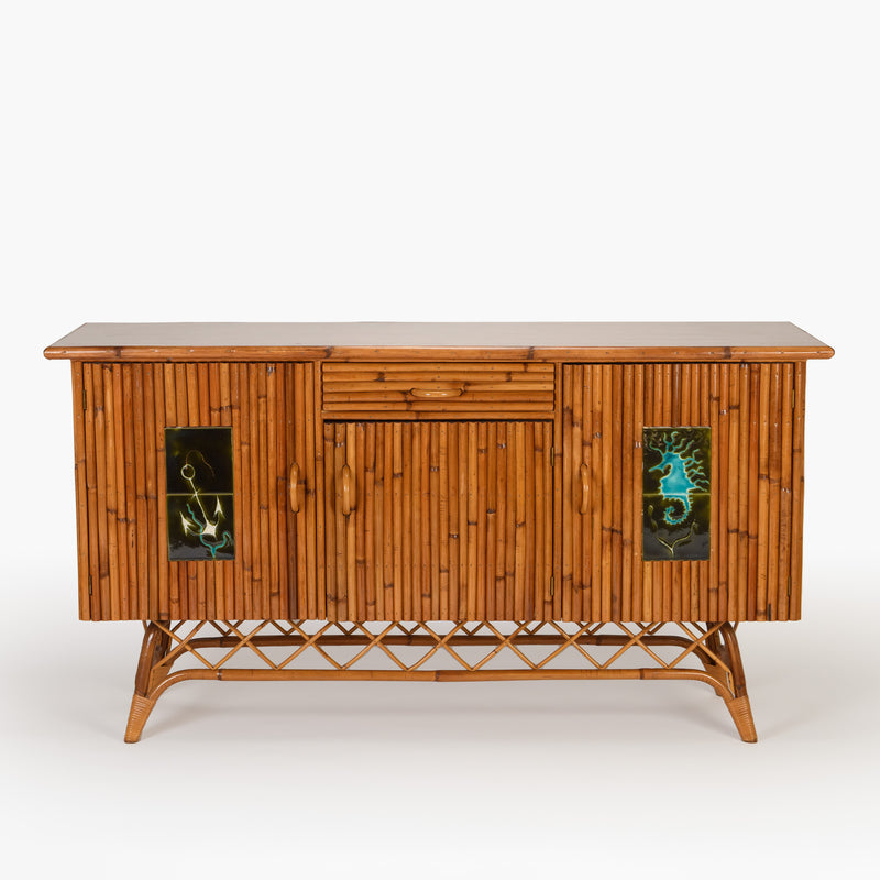 Vintage Bamboo Sideboard