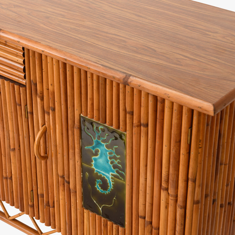 Vintage Bamboo Sideboard