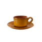 Chávena grande de café com pratinho – conjunto amarelo Poeira Design