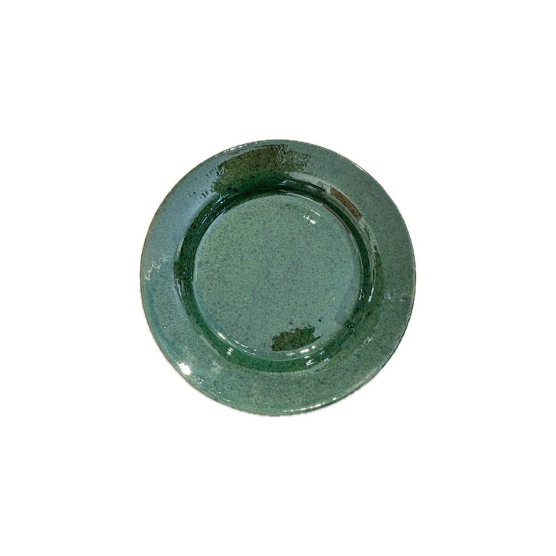 Prato verde cerâmica