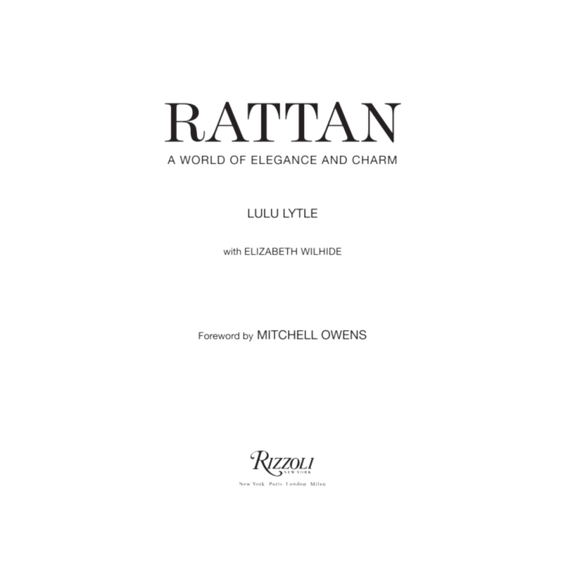 Rattan A World of Elegance and Charm Book