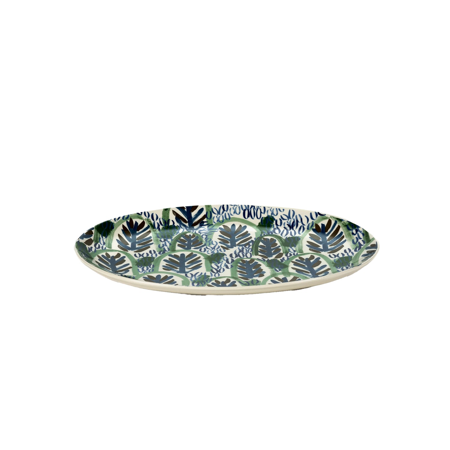 Bela Silva Oval Japanese Kimonos Serving Plate