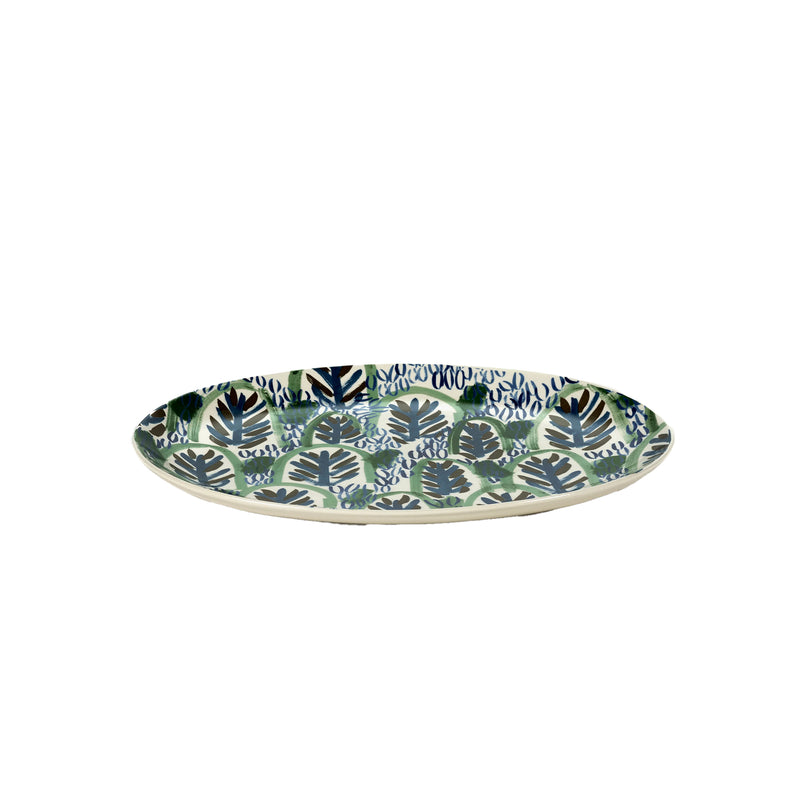 Bela Silva Oval Japanese Kimonos Serving Plate