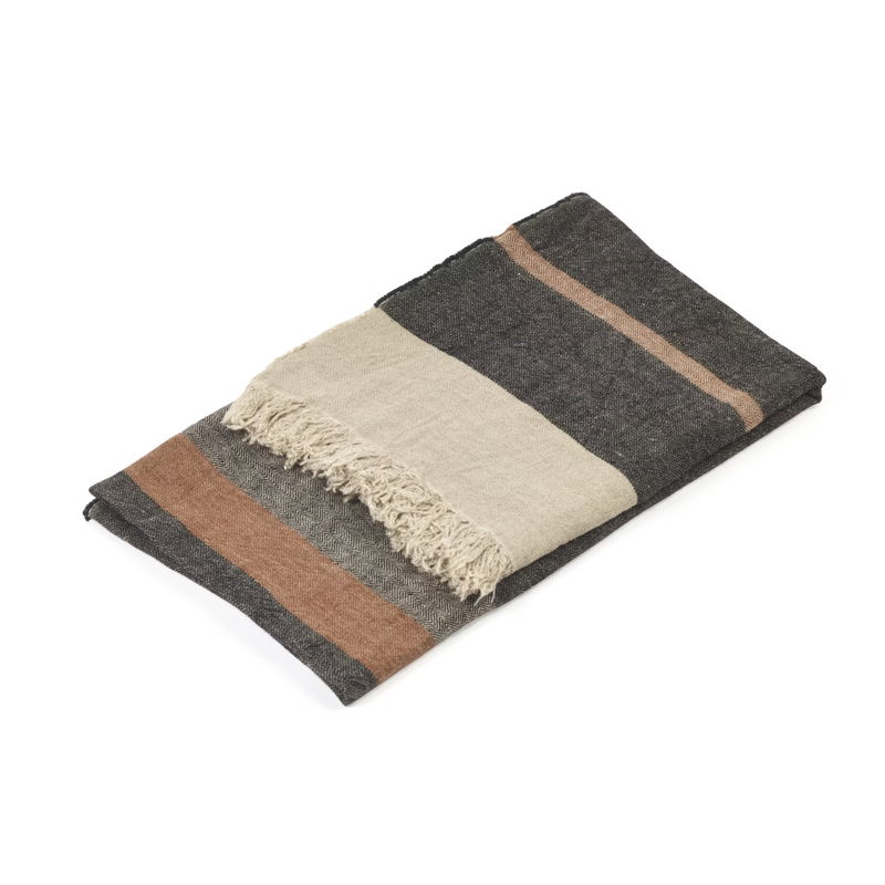 Toalha Belga Fouta Black Stripe