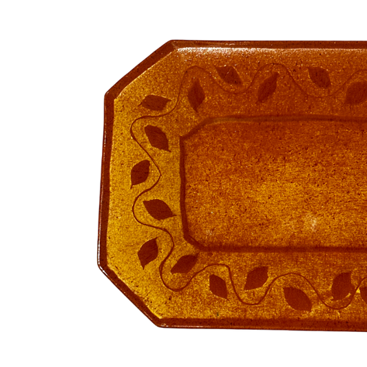 Prato cerâmico amarelo