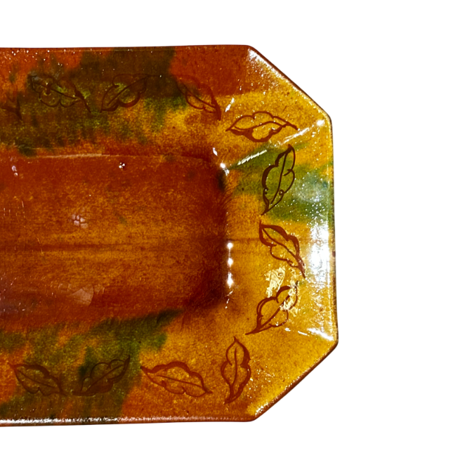 Prato cerâmico amarelo