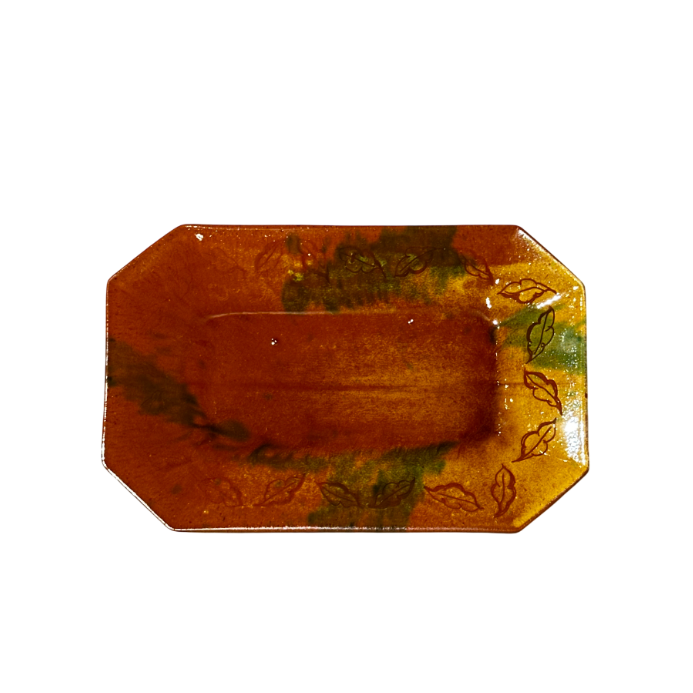 Prato cerâmico amarelo