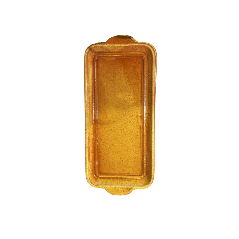 Prato cerâmico amarelo