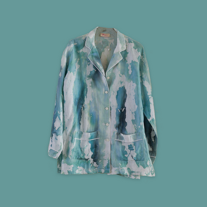 Tie Dye Dust Pajamas Button Shirt