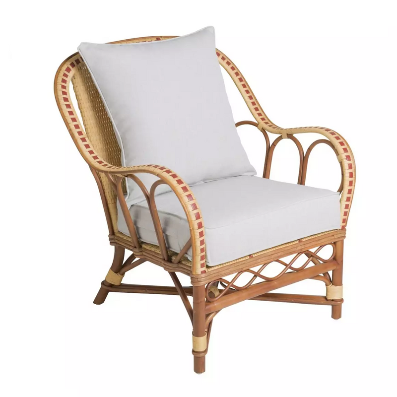 Bagatelle Armchair in Rattan with Cushions