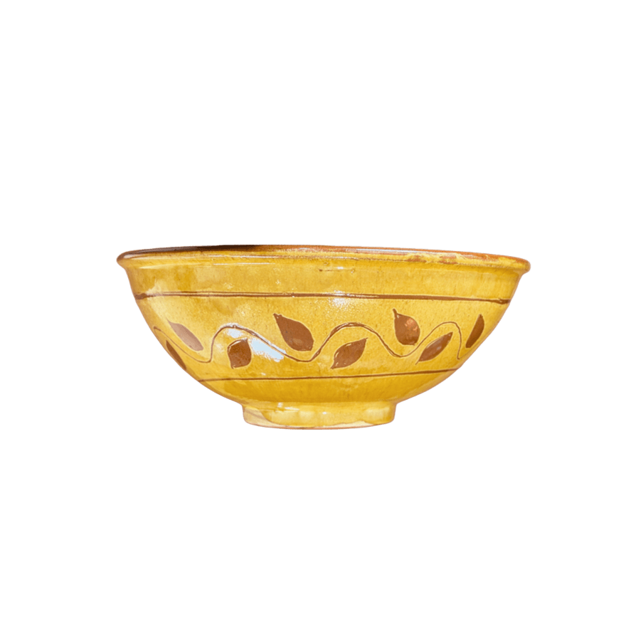 Tigela cerâmica amarela