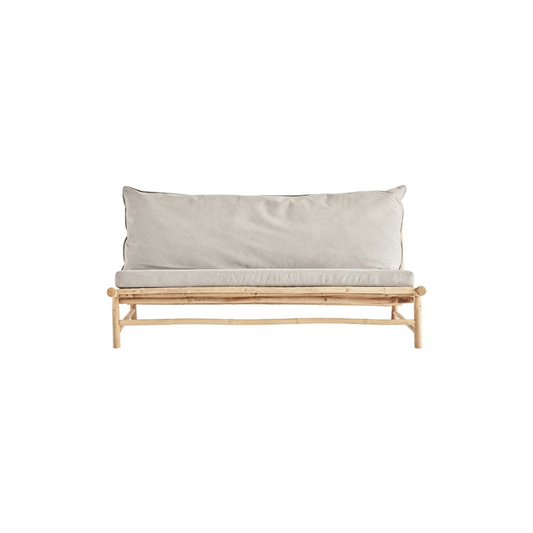 Sofá de bambu Almofada Cinza