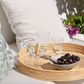 Round rattan tray