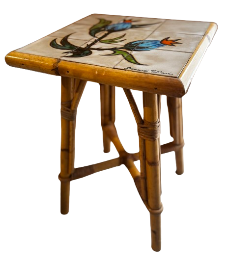 Mesa Vintage Tampo Azulejo Quadrado - Pequena