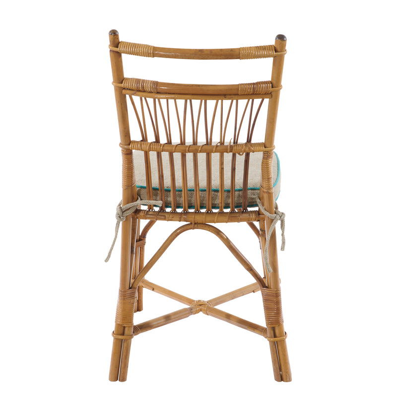 Vintage Bamboo Chair and Cushion