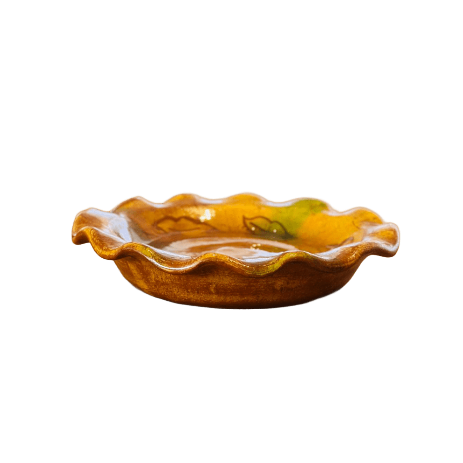 Pratinho cerâmico amarelo